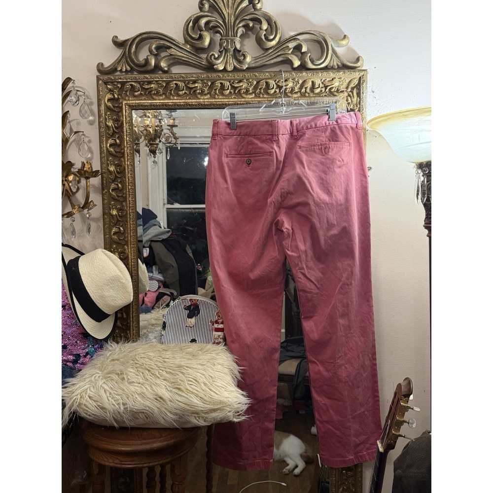 Tommy Bahama Borocay Coral Pink Chino Pants 34x32 Straight Prep Luxury - Picture 3 of 16